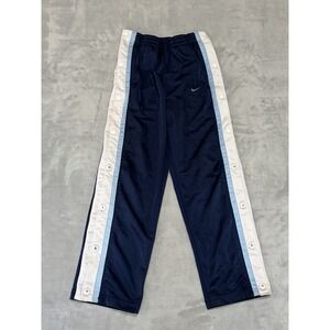 Vintage Nike Girls Dazzle Pants Tearaway Breakaway Snap Basketball Blue Large 6X